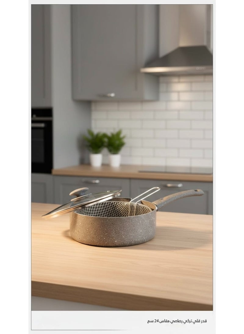 Multi-Purpose Cooking Pot Frying Pan with Strainer and Lid 26 cm - Image 4